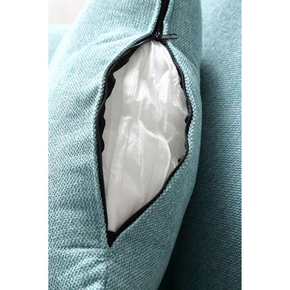 Canapé polyvalent en L avec pouf - Tissu en polyester doux pour un confort ultime