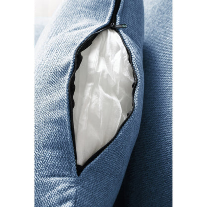 Canapé polyvalent en L avec pouf - Tissu en polyester doux pour un confort ultime