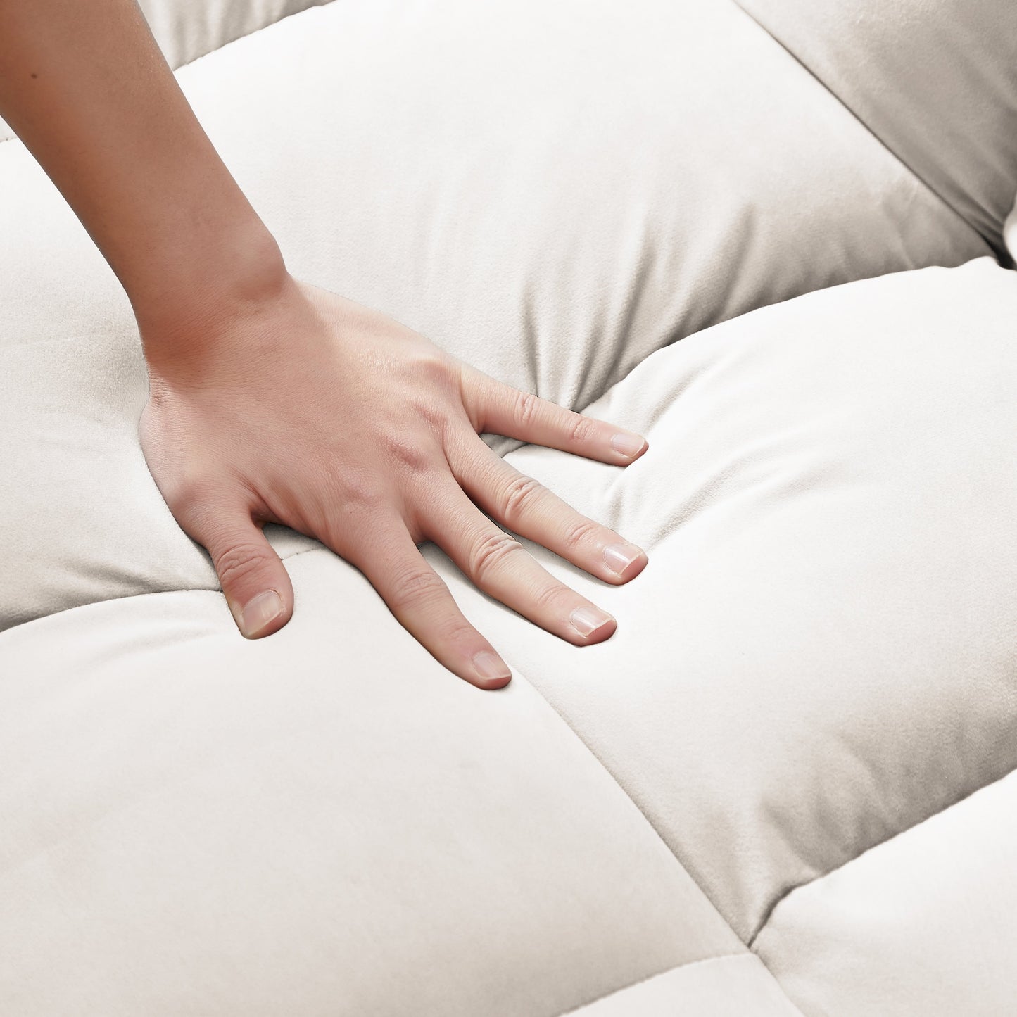 Canapé-lit pliable polyvalent en velours avec dossier réglable, port USB et support de téléphone