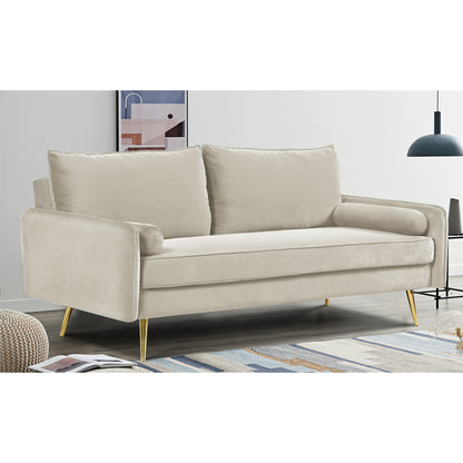 Canapé Villeda 70''W en polyester avec accoudoirs carrés