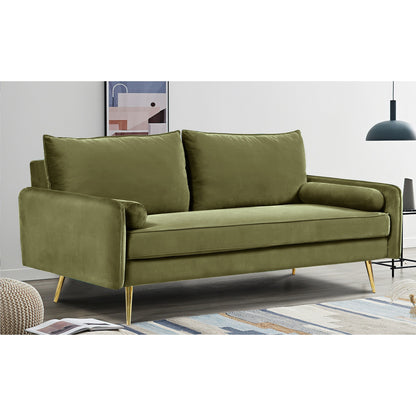 Canapé Villeda 70''W en polyester avec accoudoirs carrés