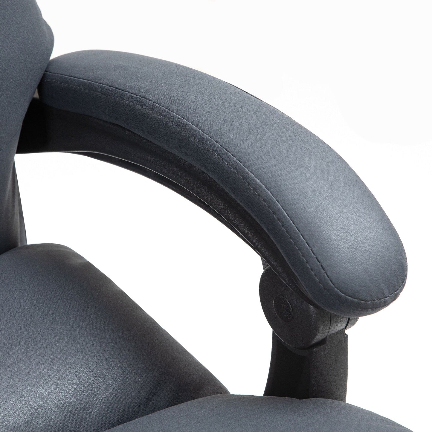 Fauteuil de bureau inclinable et massant chauffant à vibrations en microfibre Vinsetto