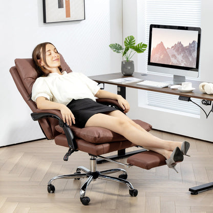 Fauteuil de bureau inclinable et massant chauffant à vibrations en microfibre Vinsetto