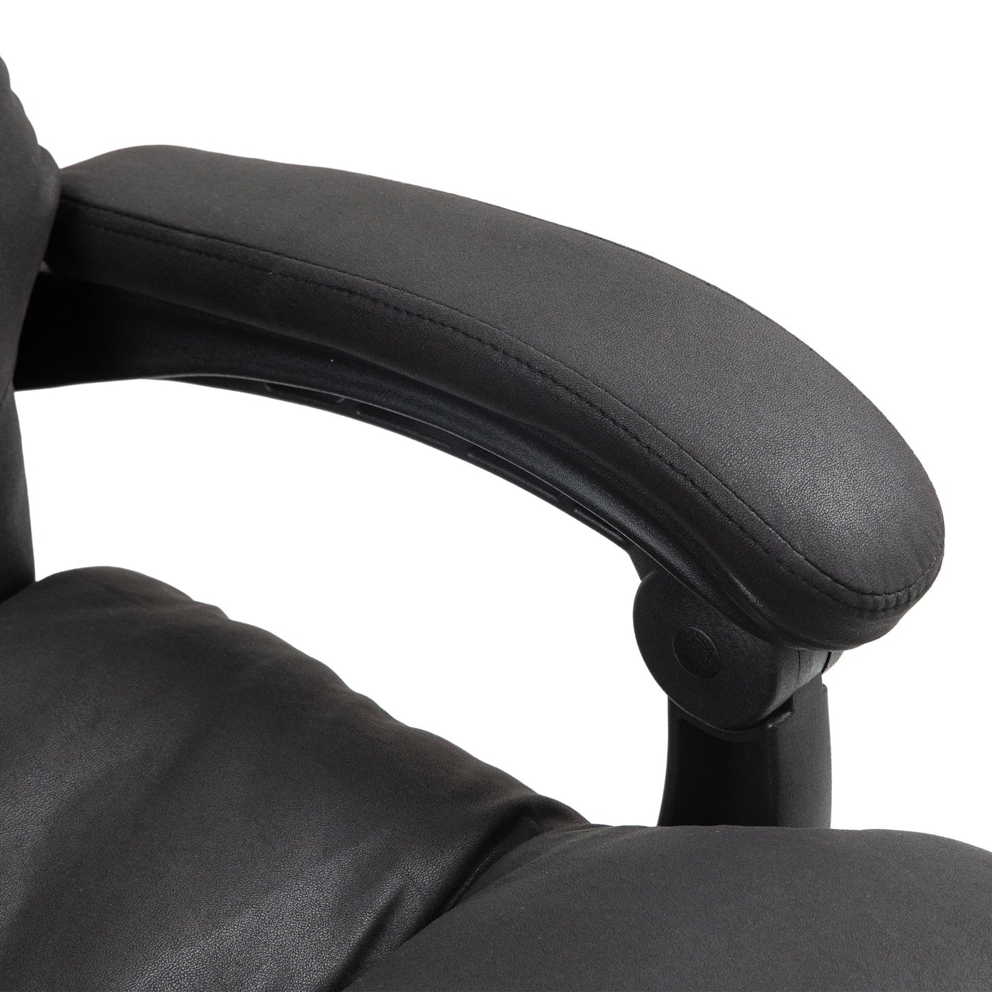 Fauteuil de bureau inclinable et massant chauffant à vibrations en microfibre Vinsetto