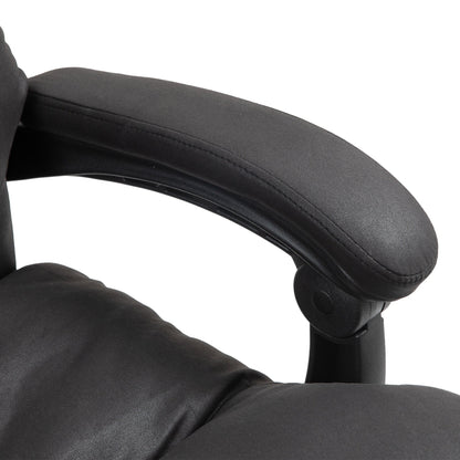 Fauteuil de bureau inclinable et massant chauffant à vibrations en microfibre Vinsetto