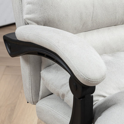 Fauteuil de bureau inclinable et massant chauffant à vibrations en microfibre Vinsetto