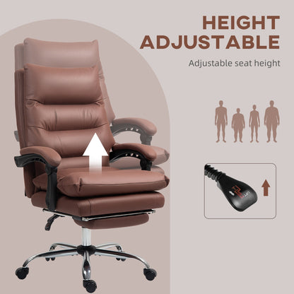 Fauteuil de bureau inclinable et massant chauffant à vibrations en microfibre Vinsetto