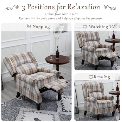 Fauteuil inclinable rembourré confortable vintage