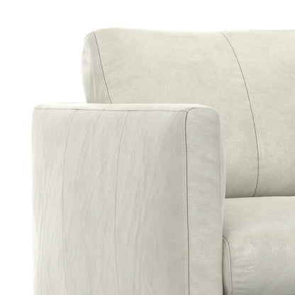 Canapé causeuse en cuir véritable WYNDENHALL Danbury de 60 pouces de large