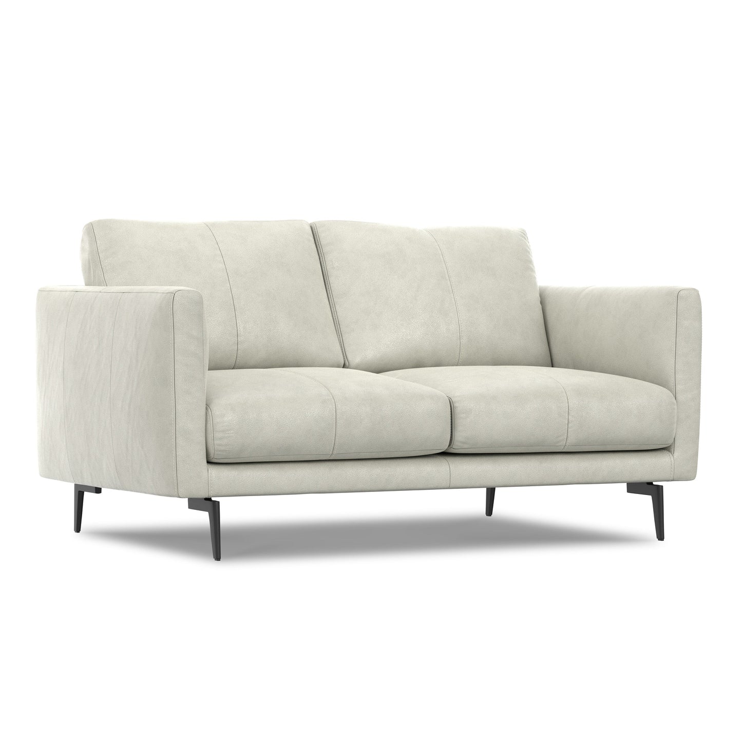 Canapé causeuse en cuir véritable WYNDENHALL Danbury de 60 pouces de large