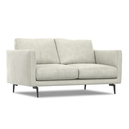 Canapé causeuse en cuir véritable WYNDENHALL Danbury de 60 pouces de large