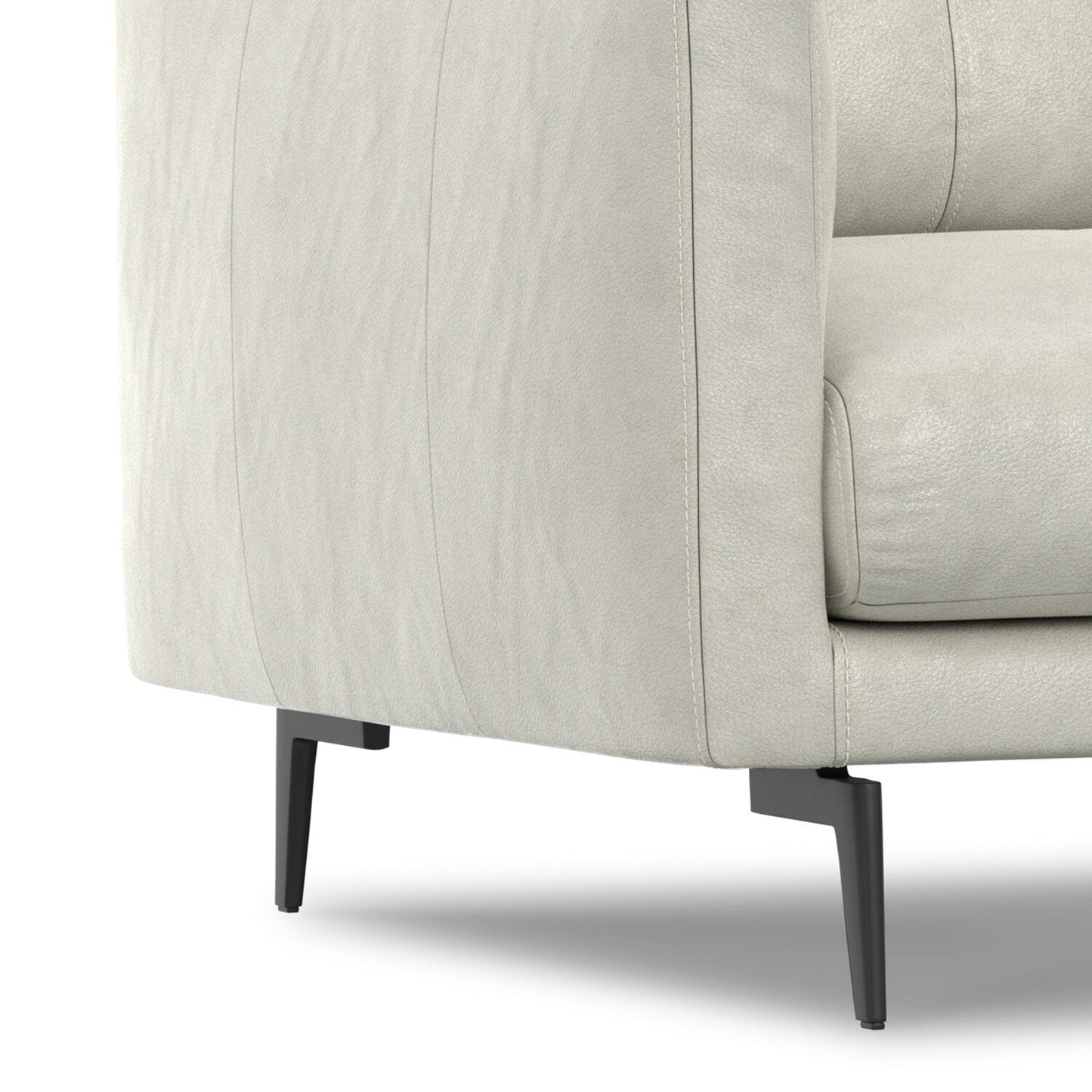 Canapé causeuse en cuir véritable WYNDENHALL Danbury de 60 pouces de large