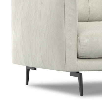 Canapé causeuse en cuir véritable WYNDENHALL Danbury de 60 pouces de large