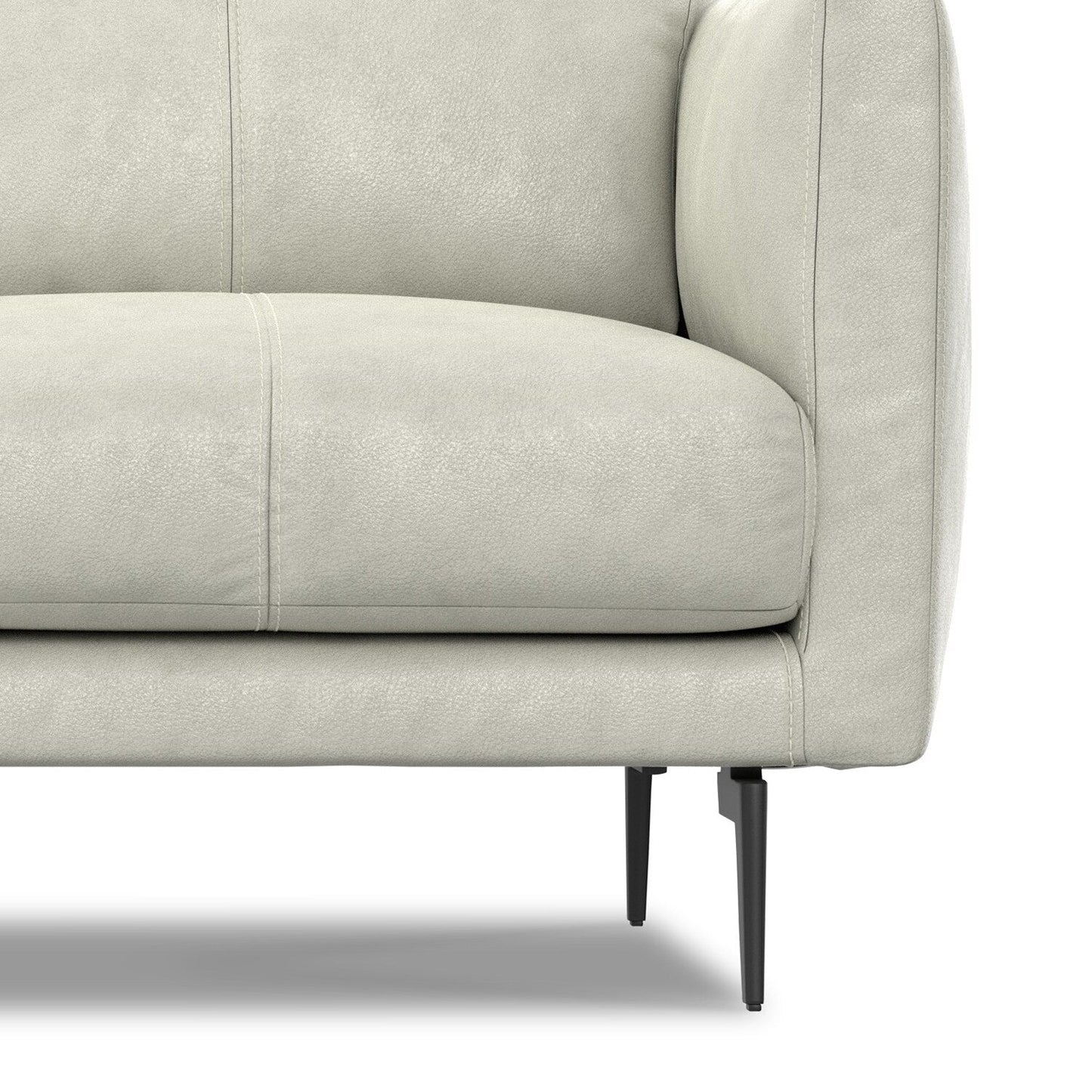 Canapé causeuse en cuir véritable WYNDENHALL Danbury de 60 pouces de large