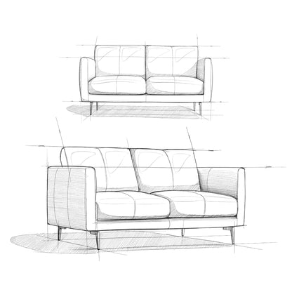 Canapé causeuse en cuir véritable WYNDENHALL Danbury de 60 pouces de large