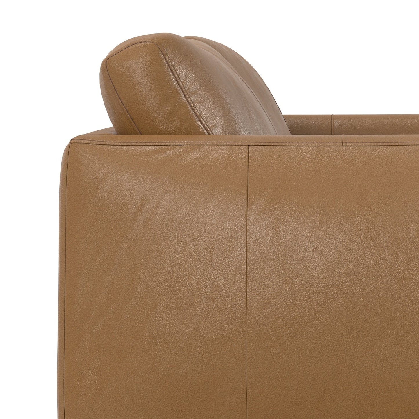 Canapé large WYNDENHALL Danbury Modern Mid-Century 81 en cuir véritable