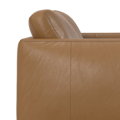 Canapé large WYNDENHALL Danbury Modern Mid-Century 81 en cuir véritable