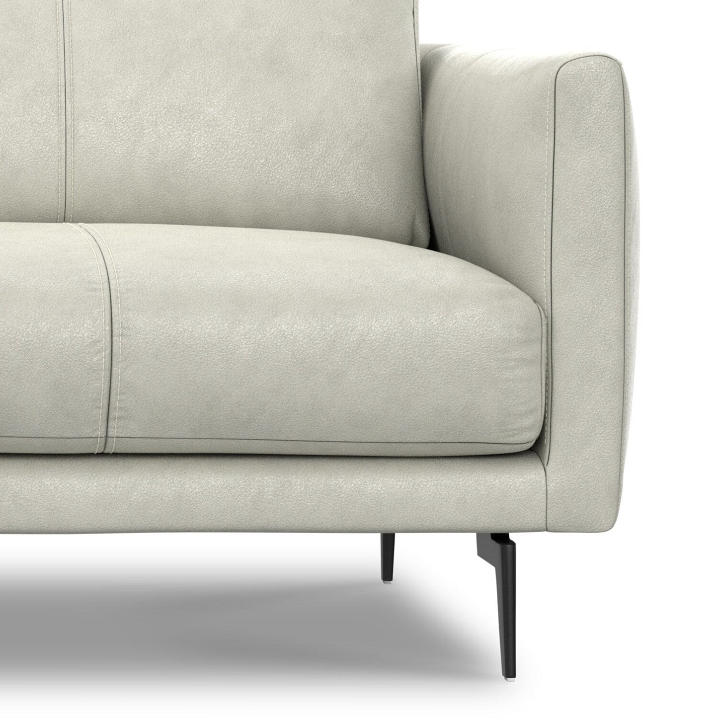 Canapé large WYNDENHALL Danbury Modern Mid-Century 81 en cuir véritable