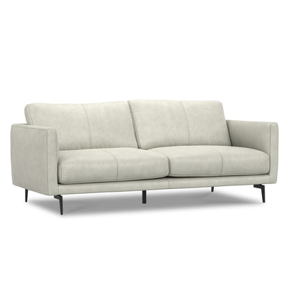 Canapé large WYNDENHALL Danbury Modern Mid-Century 81 en cuir véritable