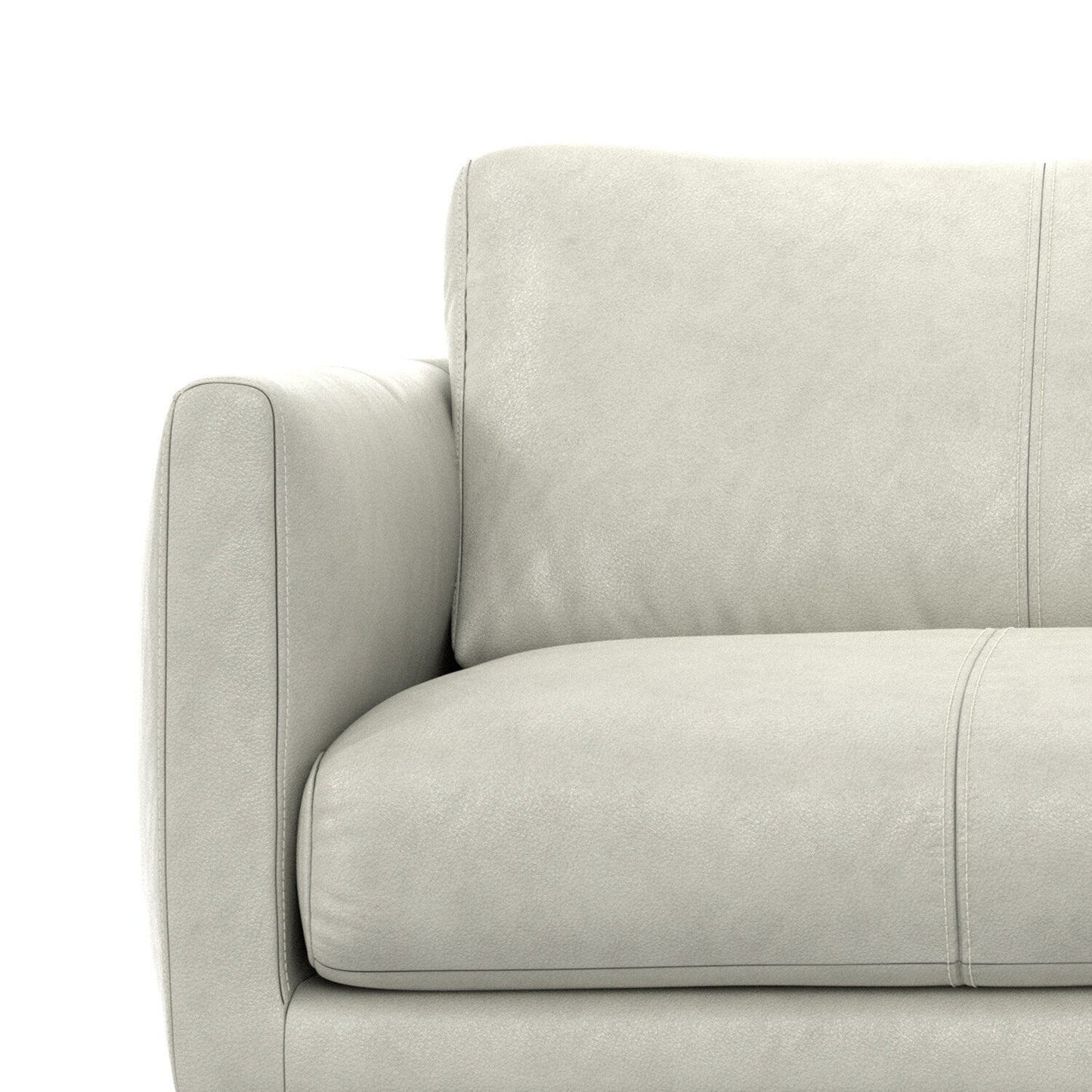 Canapé large WYNDENHALL Danbury Modern Mid-Century 81 en cuir véritable