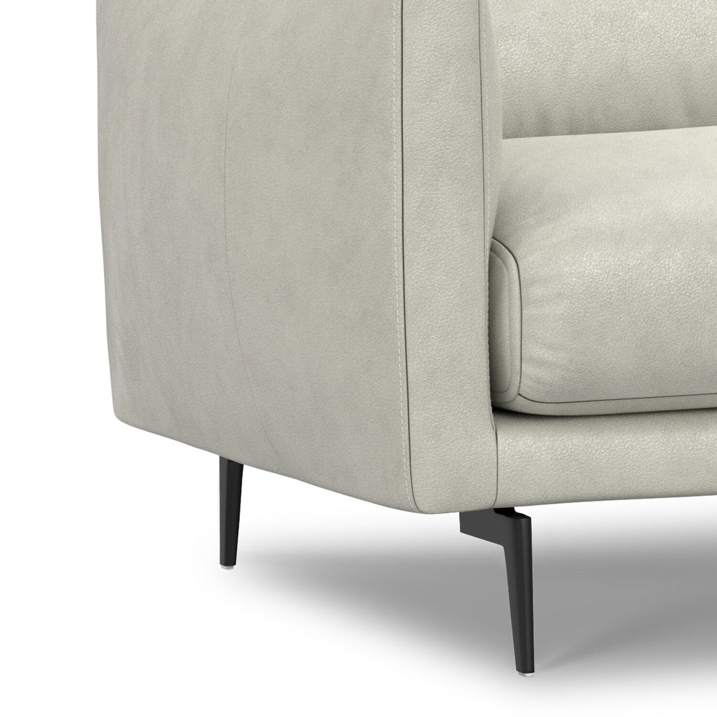 Canapé large WYNDENHALL Danbury Modern Mid-Century 81 en cuir véritable