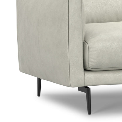 Canapé large WYNDENHALL Danbury Modern Mid-Century 81 en cuir véritable