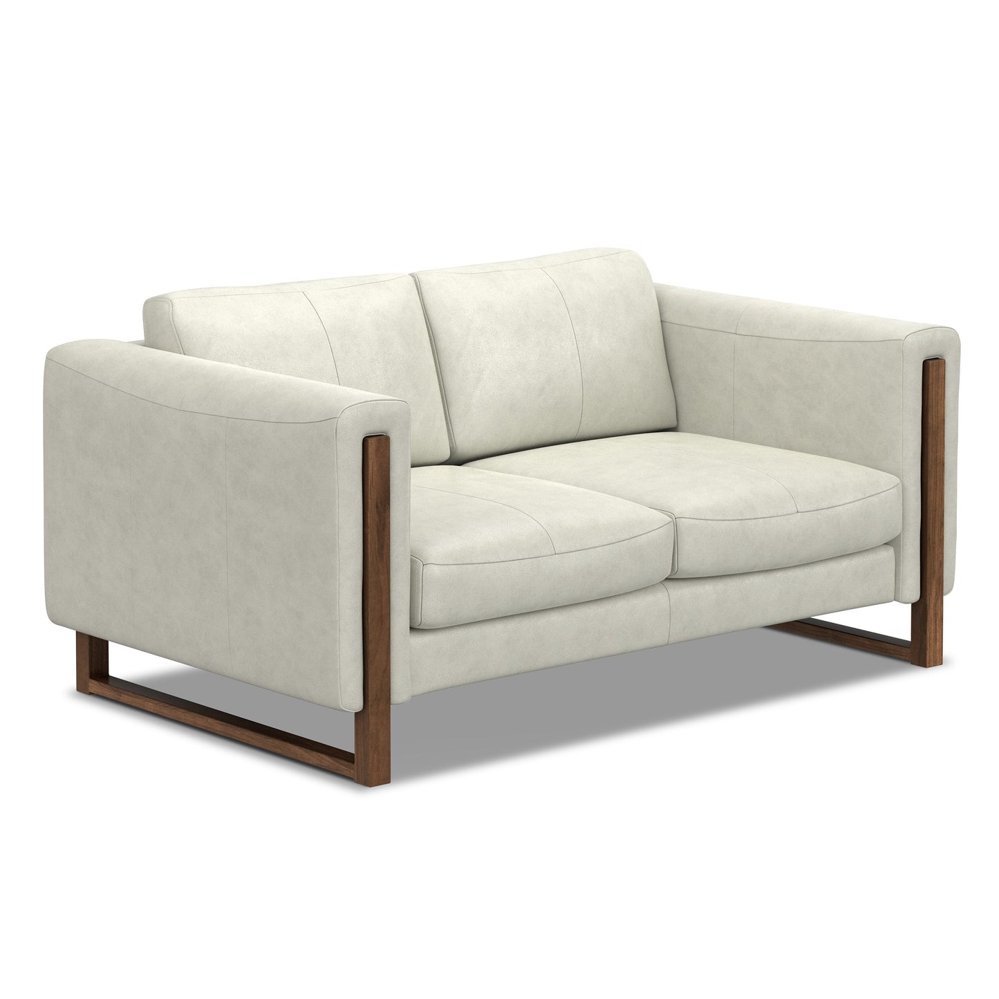 Canapé WYNDENHALL Hillcrest moderne et contemporain de 62 pouces de large en cuir véritable