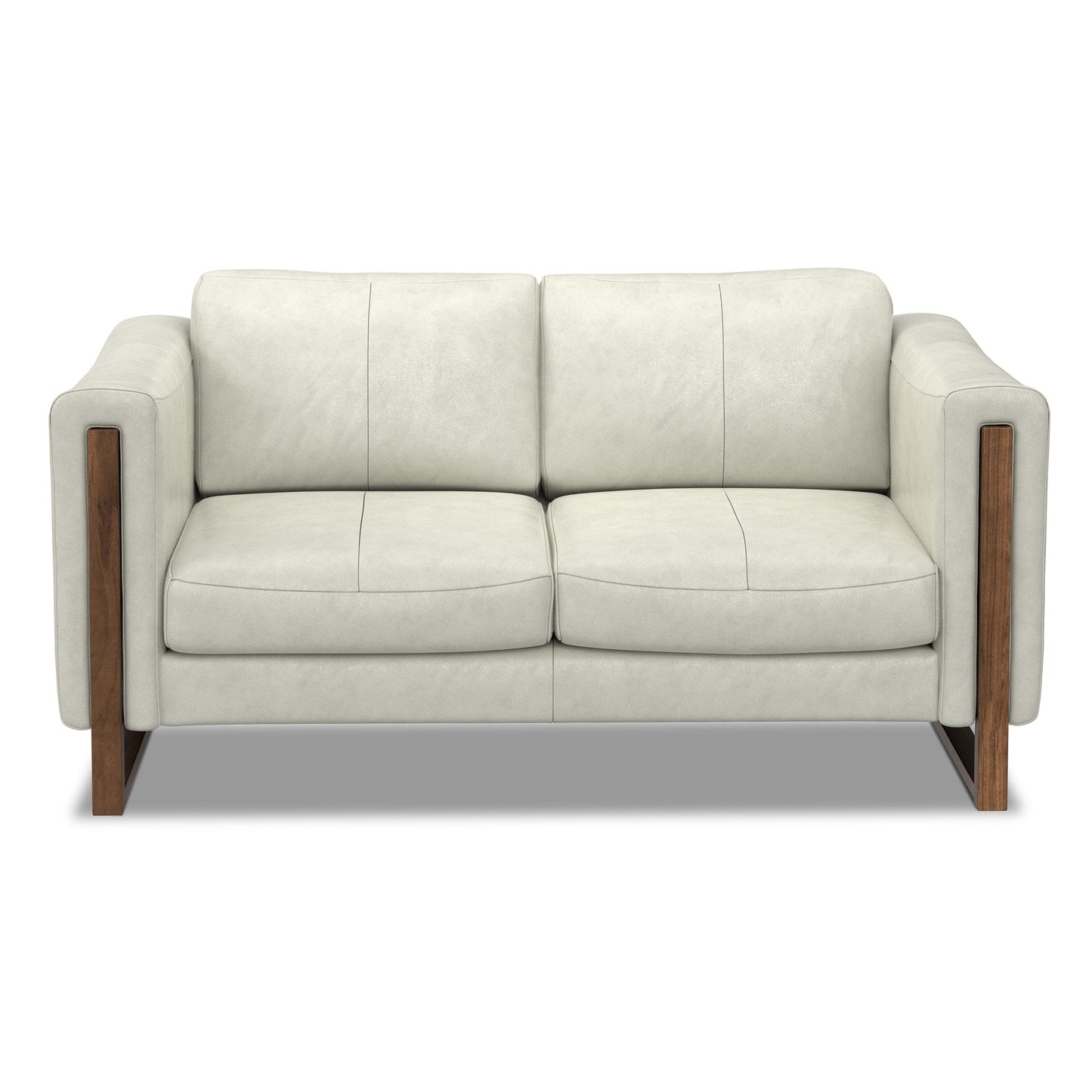 Canapé WYNDENHALL Hillcrest moderne et contemporain de 62 pouces de large en cuir véritable