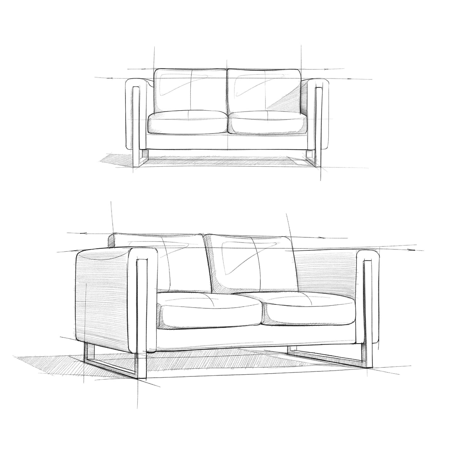 Canapé WYNDENHALL Hillcrest moderne et contemporain de 62 pouces de large en cuir véritable