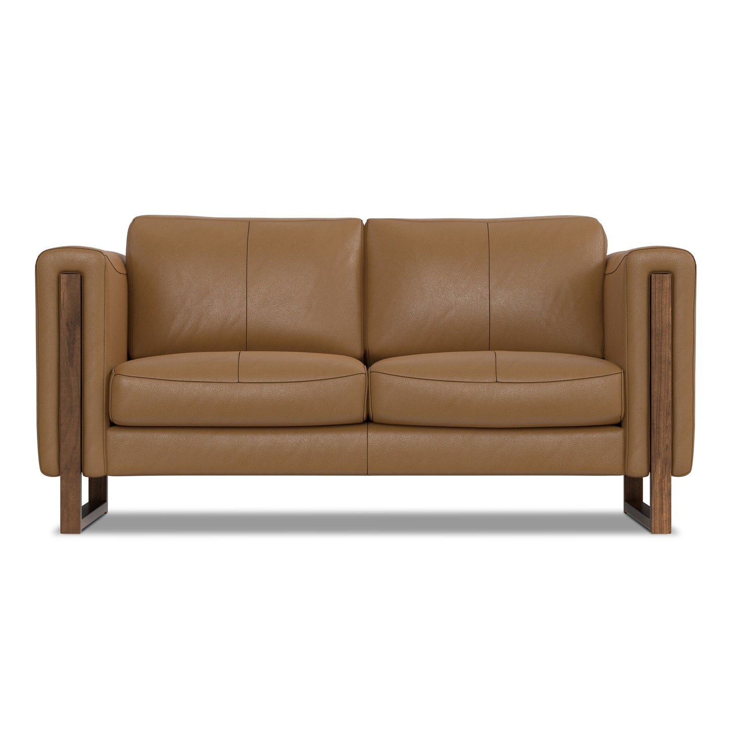 Canapé WYNDENHALL Hillcrest moderne et contemporain de 62 pouces de large en cuir véritable