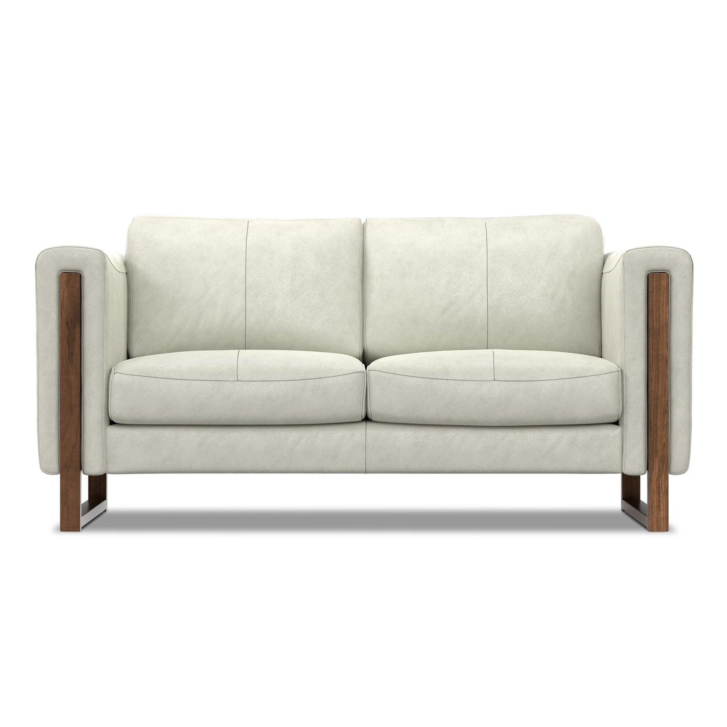 Canapé WYNDENHALL Hillcrest moderne et contemporain de 62 pouces de large en cuir véritable