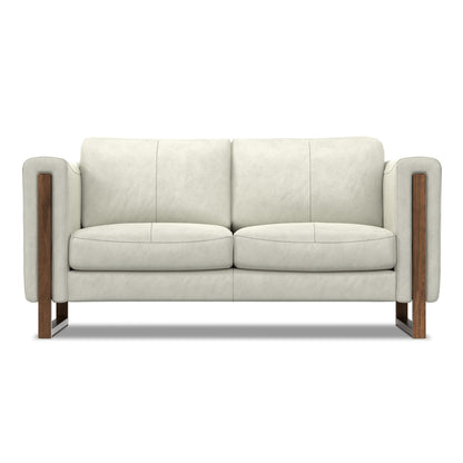 Canapé WYNDENHALL Hillcrest moderne et contemporain de 62 pouces de large en cuir véritable