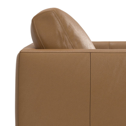 Canapé causeuse en cuir véritable WYNDENHALL Danbury de 60 pouces de large