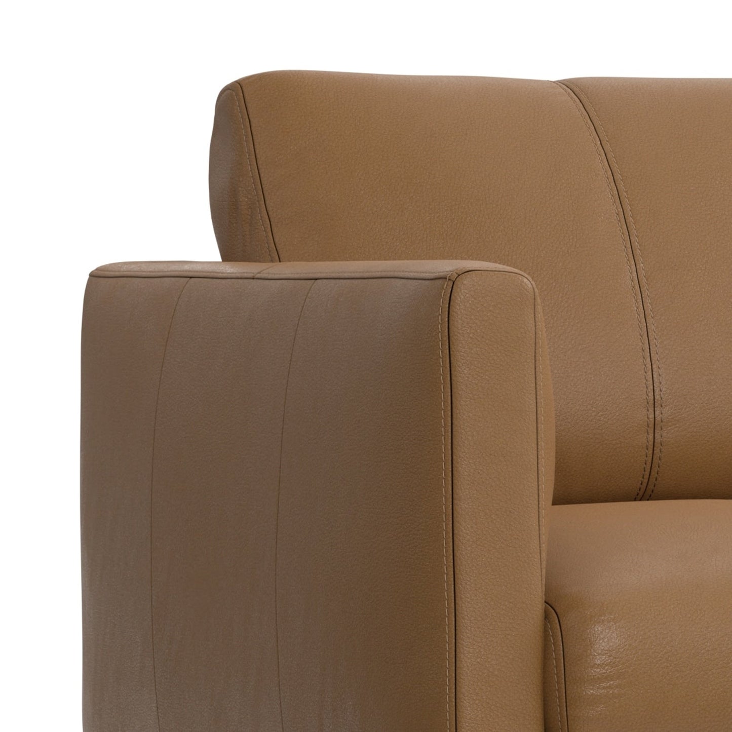 Canapé causeuse en cuir véritable WYNDENHALL Danbury de 60 pouces de large