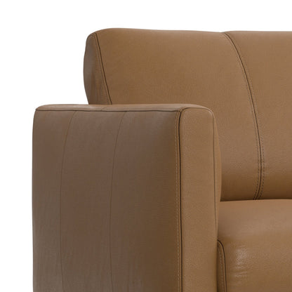 Canapé causeuse en cuir véritable WYNDENHALL Danbury de 60 pouces de large