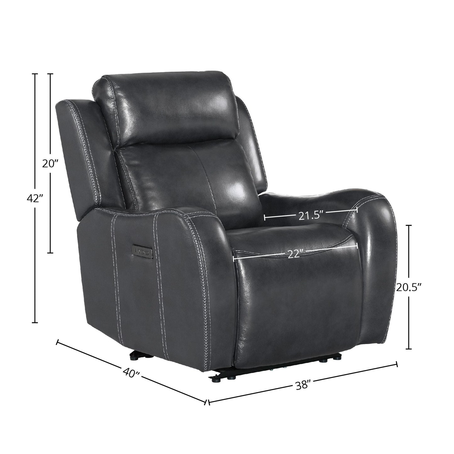 Fauteuil inclinable à double alimentation Wainwright