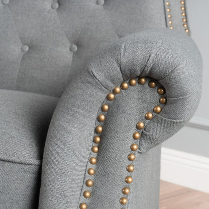 Fauteuil inclinable en tissu à clous capitonnés Walder par Christopher Knight Home