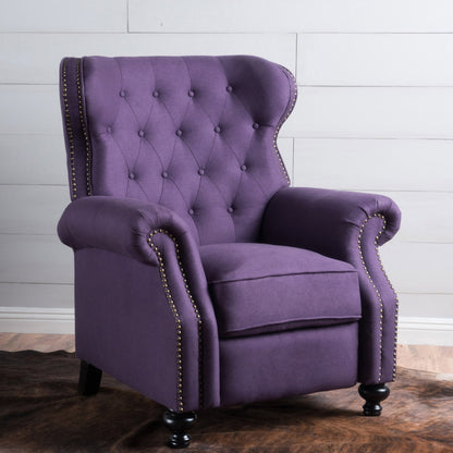 Fauteuil inclinable en tissu à clous capitonnés Walder par Christopher Knight Home