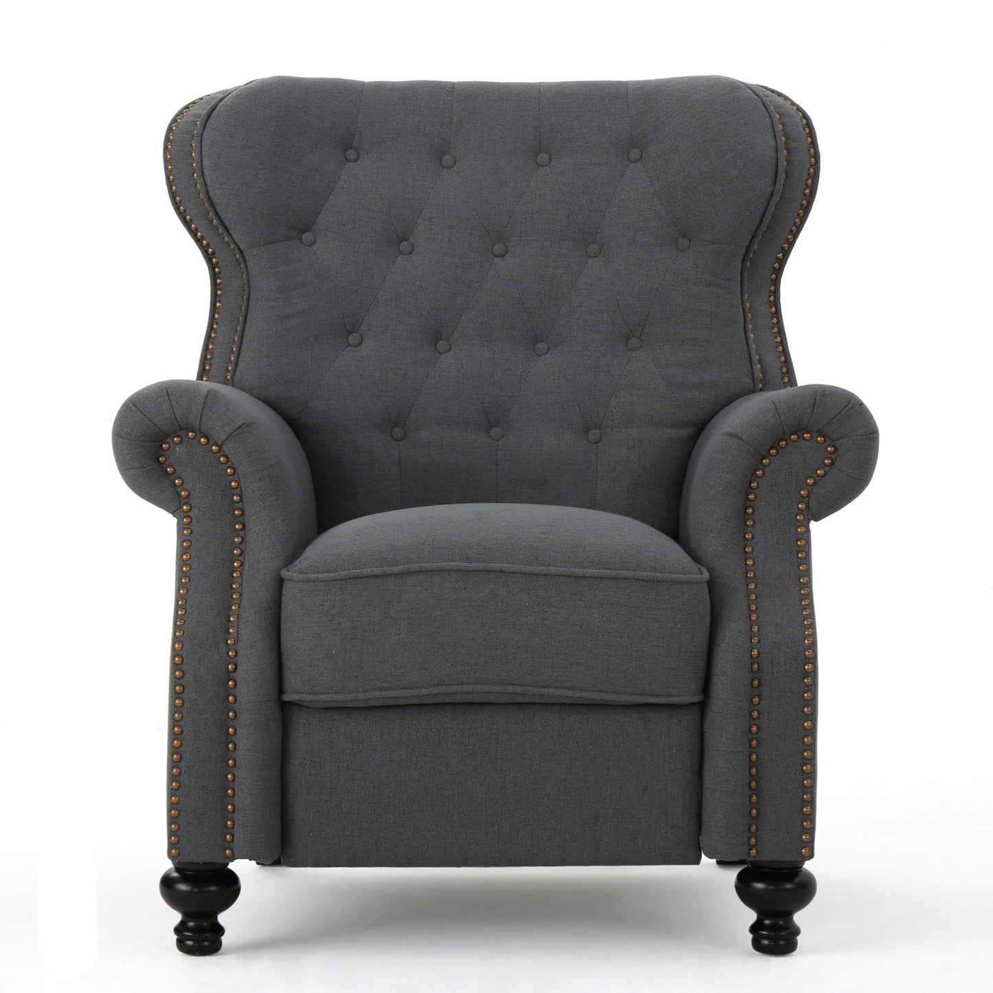 Fauteuil inclinable en tissu à clous capitonnés Walder par Christopher Knight Home