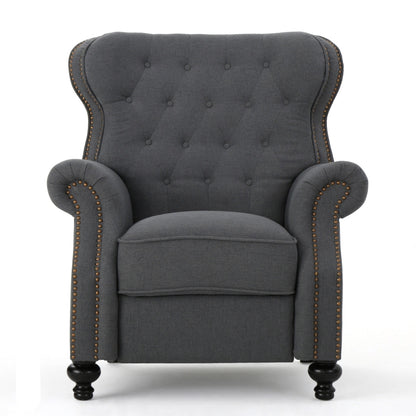Fauteuil inclinable en tissu à clous capitonnés Walder par Christopher Knight Home