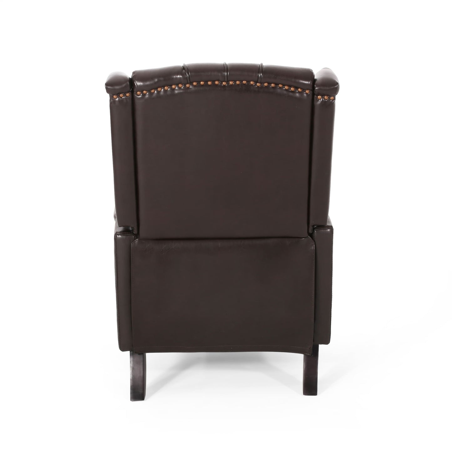 Ensemble de fauteuils inclinables Walter Classic en cuir reconstitué capitonné (2 pièces) avec garniture cloutée par Christopher Knight Home