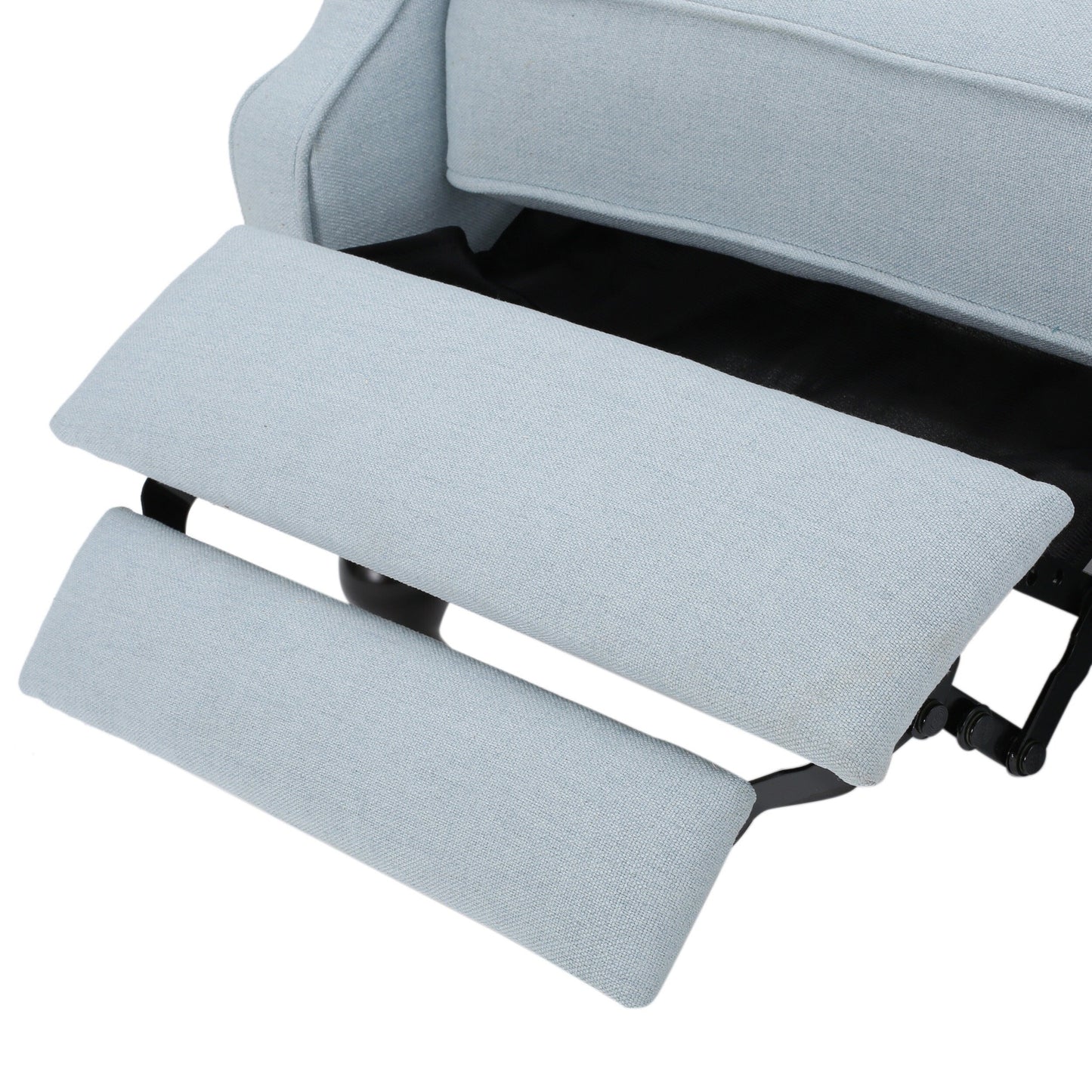 Fauteuil club inclinable à oreilles en tissu capitonné Walter par Christopher Knight Home