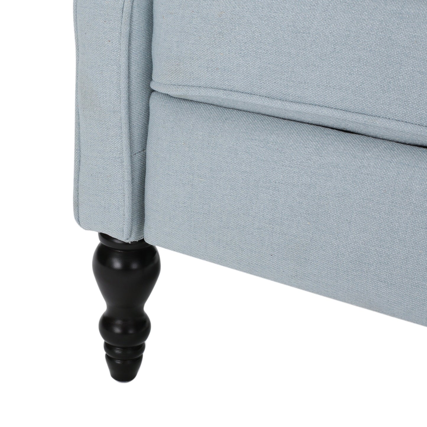 Fauteuil club inclinable à oreilles en tissu capitonné Walter par Christopher Knight Home