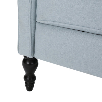 Fauteuil club inclinable à oreilles en tissu capitonné Walter par Christopher Knight Home