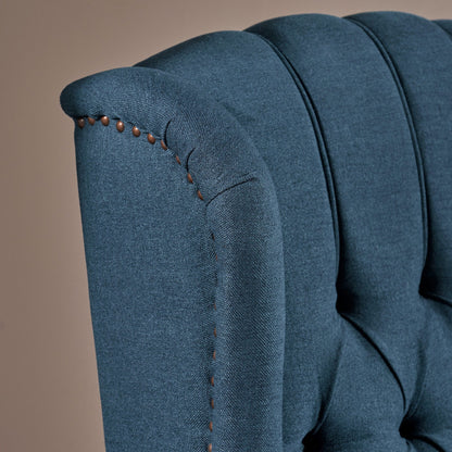 Fauteuil club inclinable à oreilles en tissu capitonné Walter par Christopher Knight Home