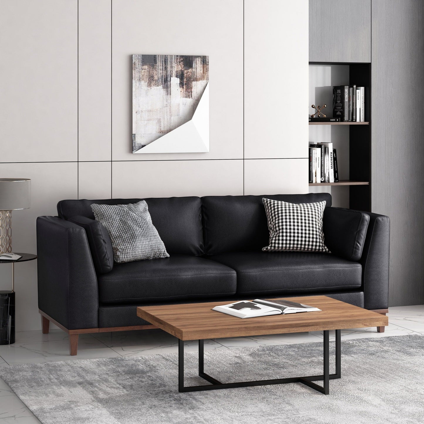 Canapé 3 places en similicuir Warbler par Christopher Knight Home