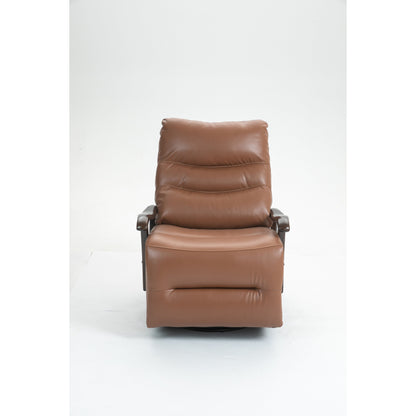 Fauteuil inclinable électrique pivotant et résistant à l'eau avec port USB, accoudoirs en bois massif et fonction de balancement doux