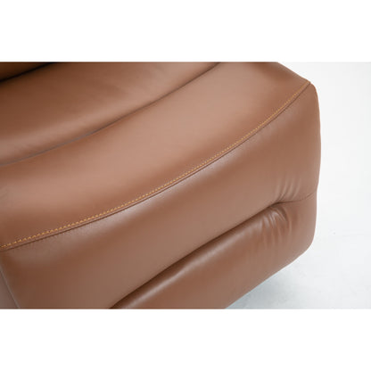 Fauteuil inclinable électrique pivotant et résistant à l'eau avec port USB, accoudoirs en bois massif et fonction de balancement doux