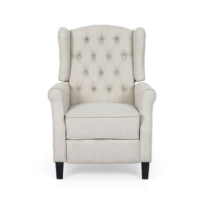 Fauteuil inclinable contemporain en tissu capitonné Wellscross par Christopher Knight Home