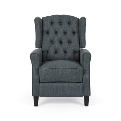 Fauteuil inclinable contemporain en tissu capitonné Wellscross par Christopher Knight Home